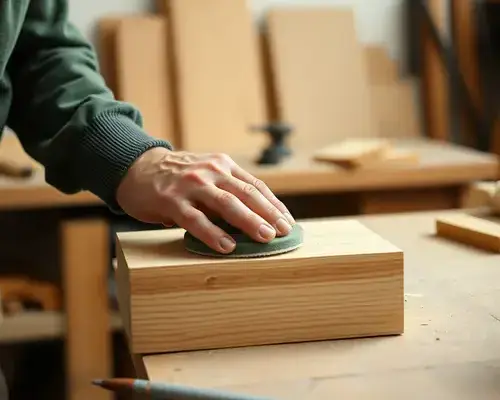 Craftsman working on furniture restoration