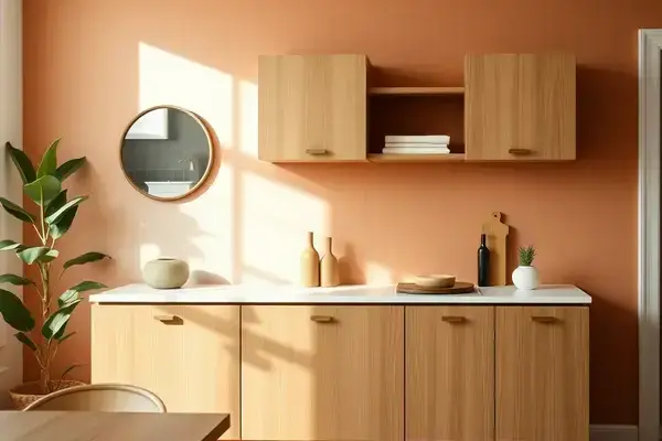 Minimalist white lacquer cabinet restoration