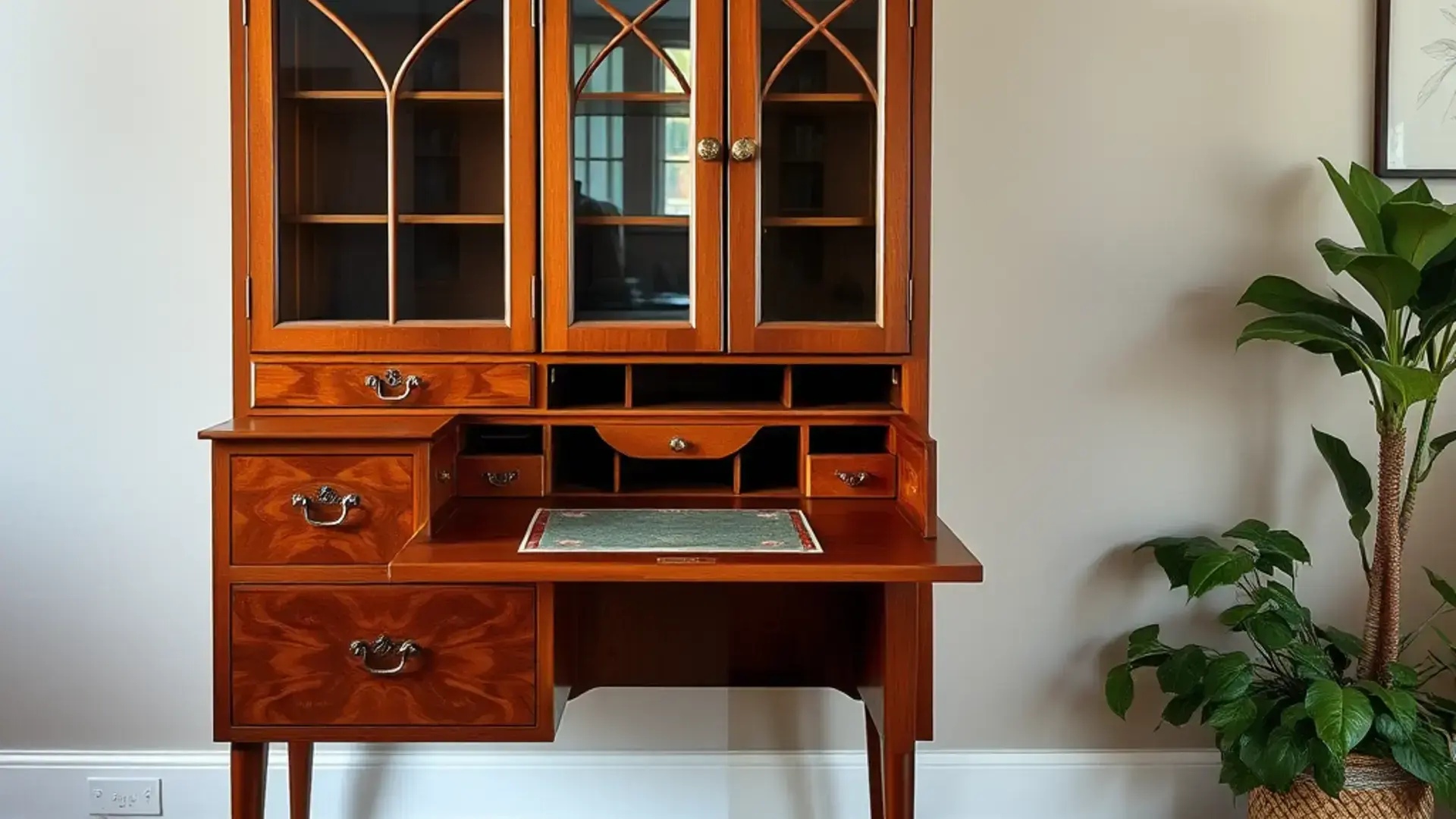 Restored vintage secretary desk