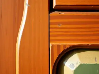 Close-up of restored wood grain